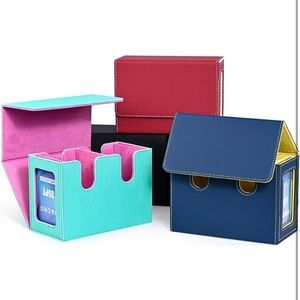 Deck Boxes with Dual Commander Displays, Trading Card Storage Box Top Loaders